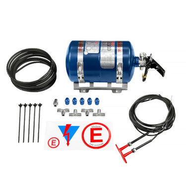 Complete Lifeline Zero 2020 FIA 3.0ltr Fire Marshal kit with tubing, fittings, and nozzles